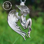 Handmade Angel Figurine Pendants | Gothic Sculpture with Wings | Clear Quartz | Mystical Guardian