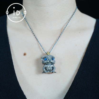 925 silver pendant with labradorite, handcrafted gothic vintage necklace, gift for men Christmas birthday