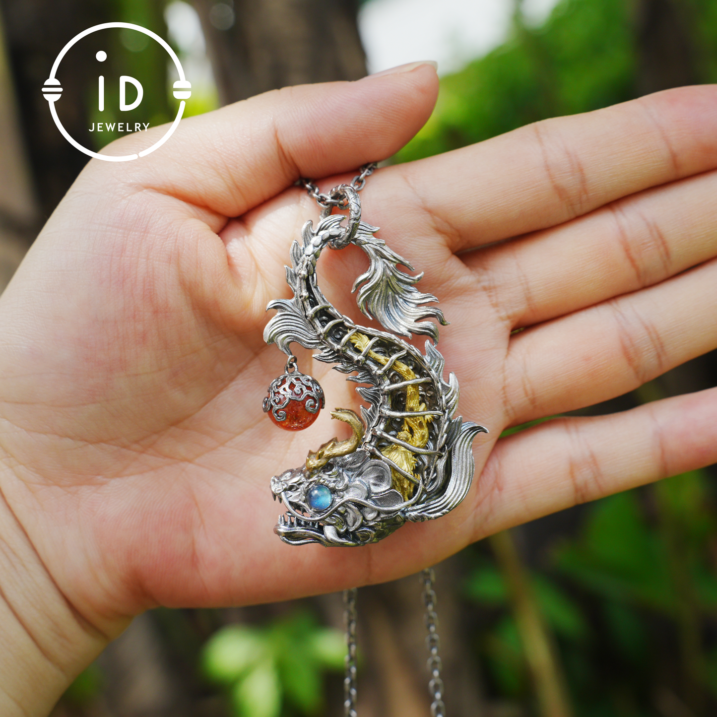 925 silver pendant with labradorite and sunstone,handcrafted talisman necklace,gift for men Christmas birthday