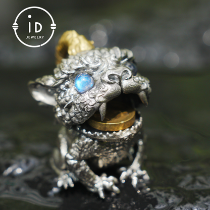 925 silver pendant with labradorite, handcrafted gothic vintage necklace, gift for men Christmas birthday