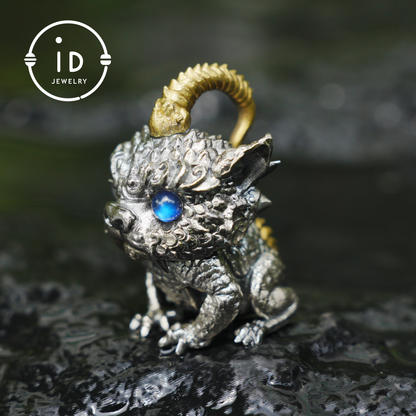 925 silver pendant with labradorite, handcrafted gothic vintage necklace, gift for men Christmas birthday