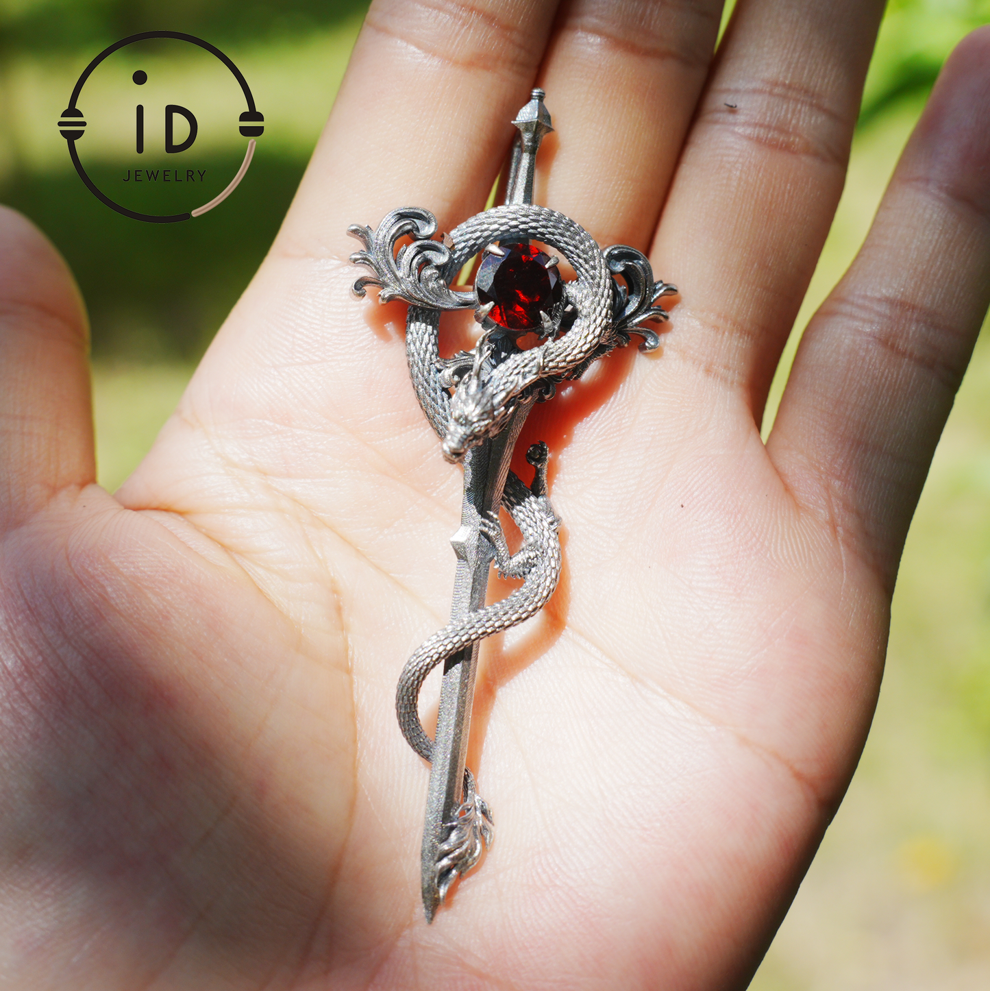 925 Silver Dragon Pendant Necklace｜Medieval Fantasy Jewelry｜Gothic Dragon Style｜Spiritual Power Symbol