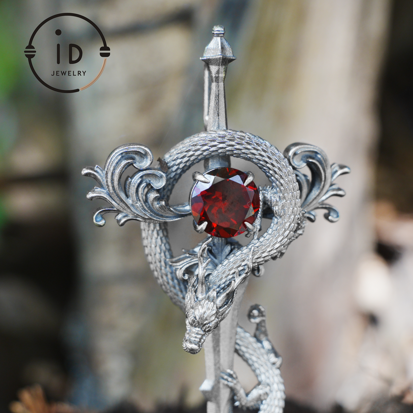 925 Silver Dragon Pendant Necklace｜Medieval Fantasy Jewelry｜Gothic Dragon Style｜Spiritual Power Symbol