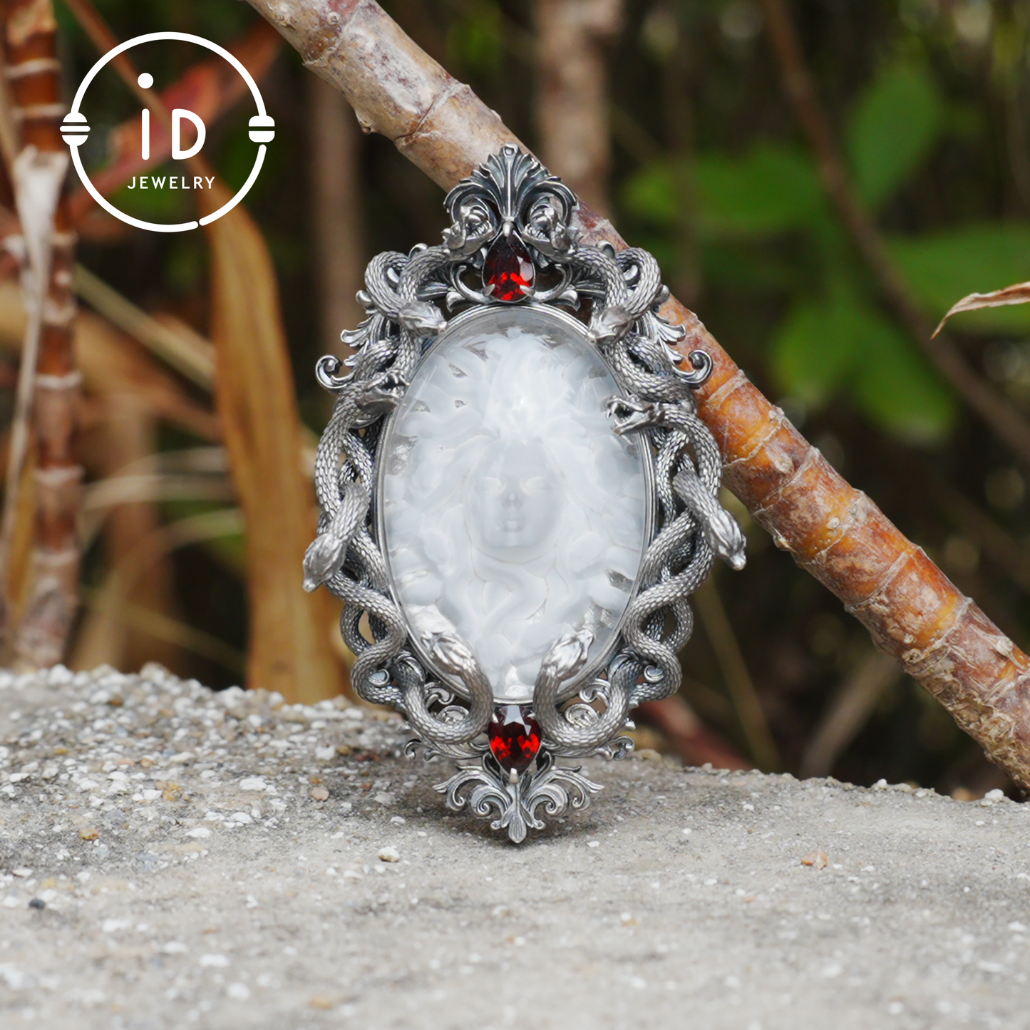 Hand-Carved Medusa Amethyst Pendant | Raised Serpent Frame in 925 Sterling Silver | Gothic Talisman for Powerful Self-Empowerment
