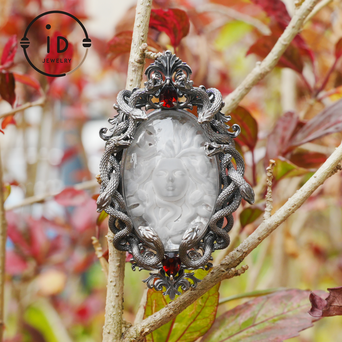 Hand-Carved Medusa Amethyst Pendant | Raised Serpent Frame in 925 Sterling Silver | Gothic Talisman for Powerful Self-Empowerment