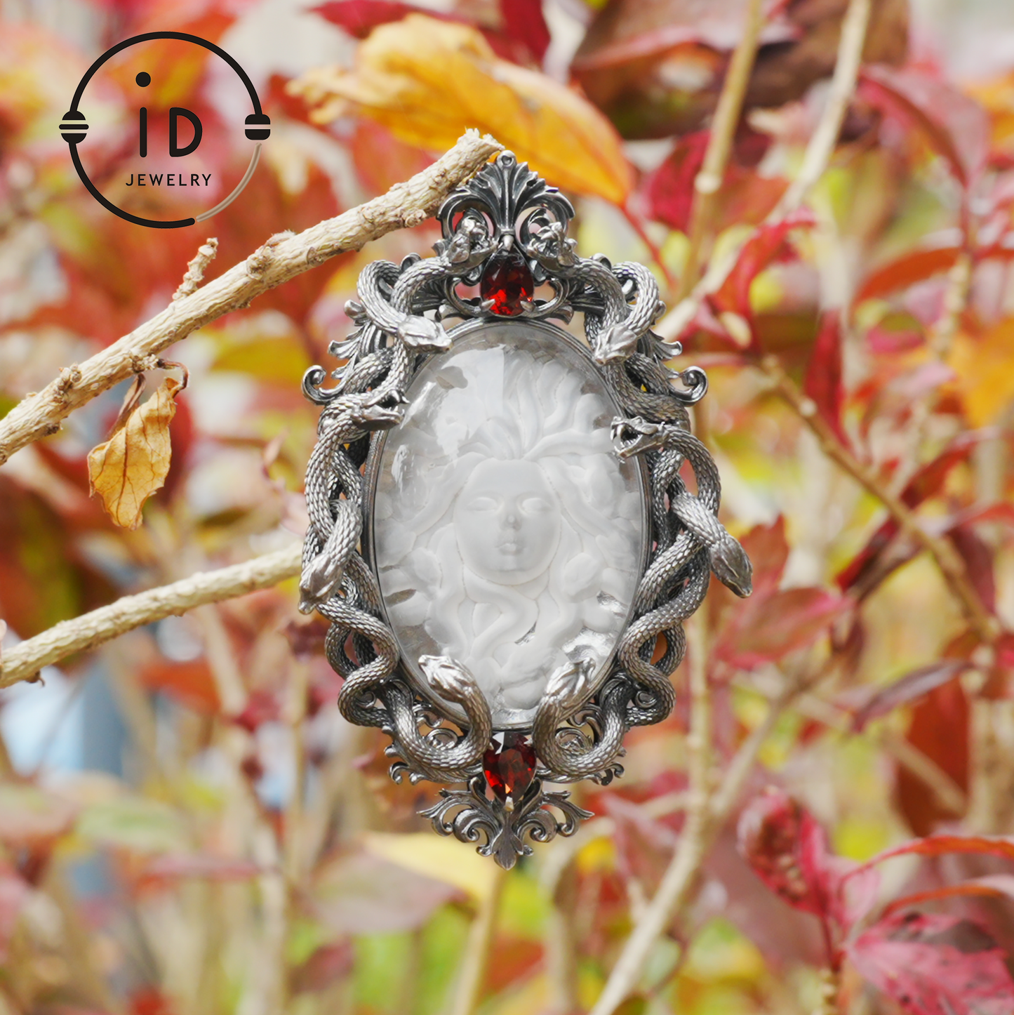 Hand-Carved Medusa Amethyst Pendant | Raised Serpent Frame in 925 Sterling Silver | Gothic Talisman for Powerful Self-Empowerment