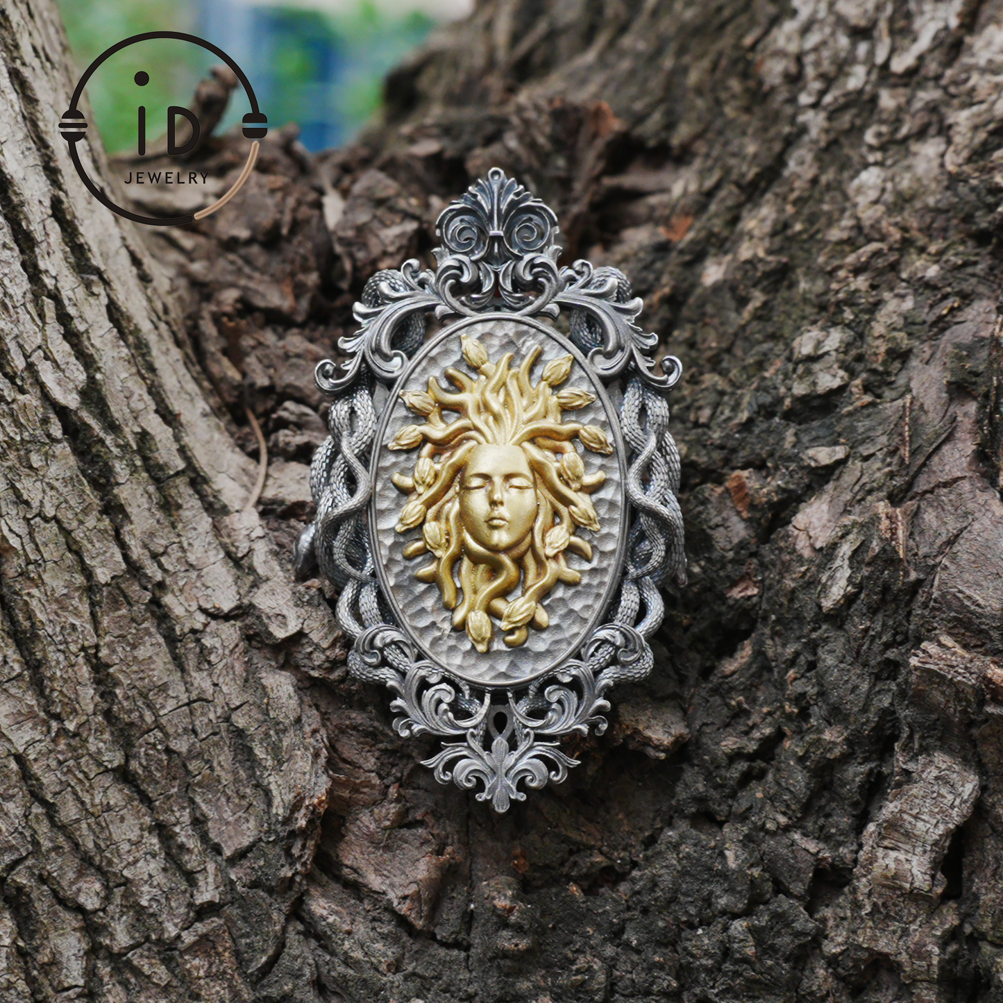 Hand-Carved Medusa Amethyst Pendant | Raised Serpent Frame in 925 Sterling Silver | Gothic Talisman for Powerful Self-Empowerment