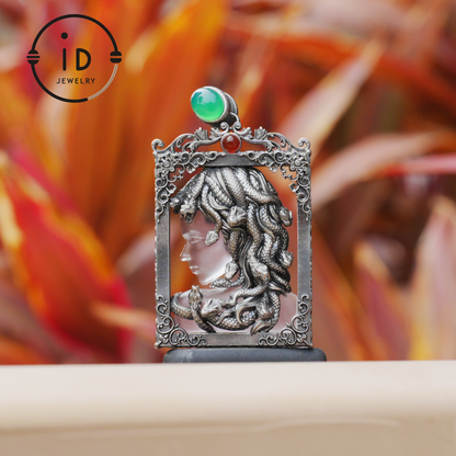 Medusa Snake Pendant Necklace for Women | Gothic Spiritual Protection Amulet Jewelry | Greek Mythology Wiccan Goddess Gift Idea