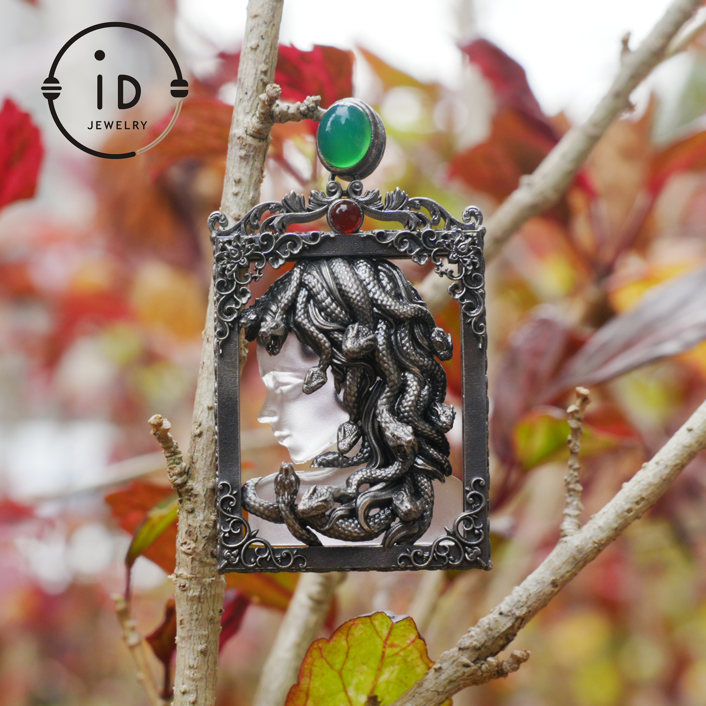 Medusa Snake Pendant Necklace for Women | Gothic Spiritual Protection Amulet Jewelry | Greek Mythology Wiccan Goddess Gift Idea