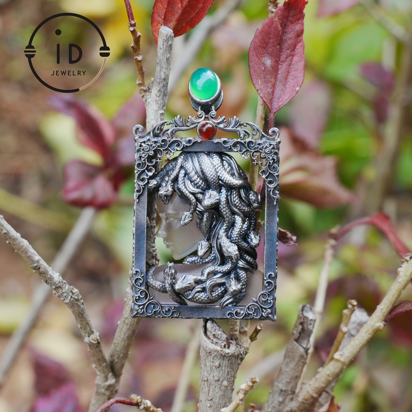 Medusa Snake Pendant Necklace for Women | Gothic Spiritual Protection Amulet Jewelry | Greek Mythology Wiccan Goddess Gift Idea