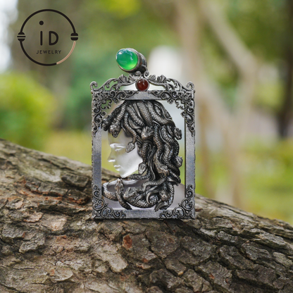 Medusa Snake Pendant Necklace for Women | Gothic Spiritual Protection Amulet Jewelry | Greek Mythology Wiccan Goddess Gift Idea