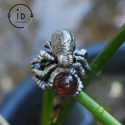 925 Sterling Silver Octopus Design Ring with Phantom Stone – Handcrafted Fantasy Jewelry for Collectors
