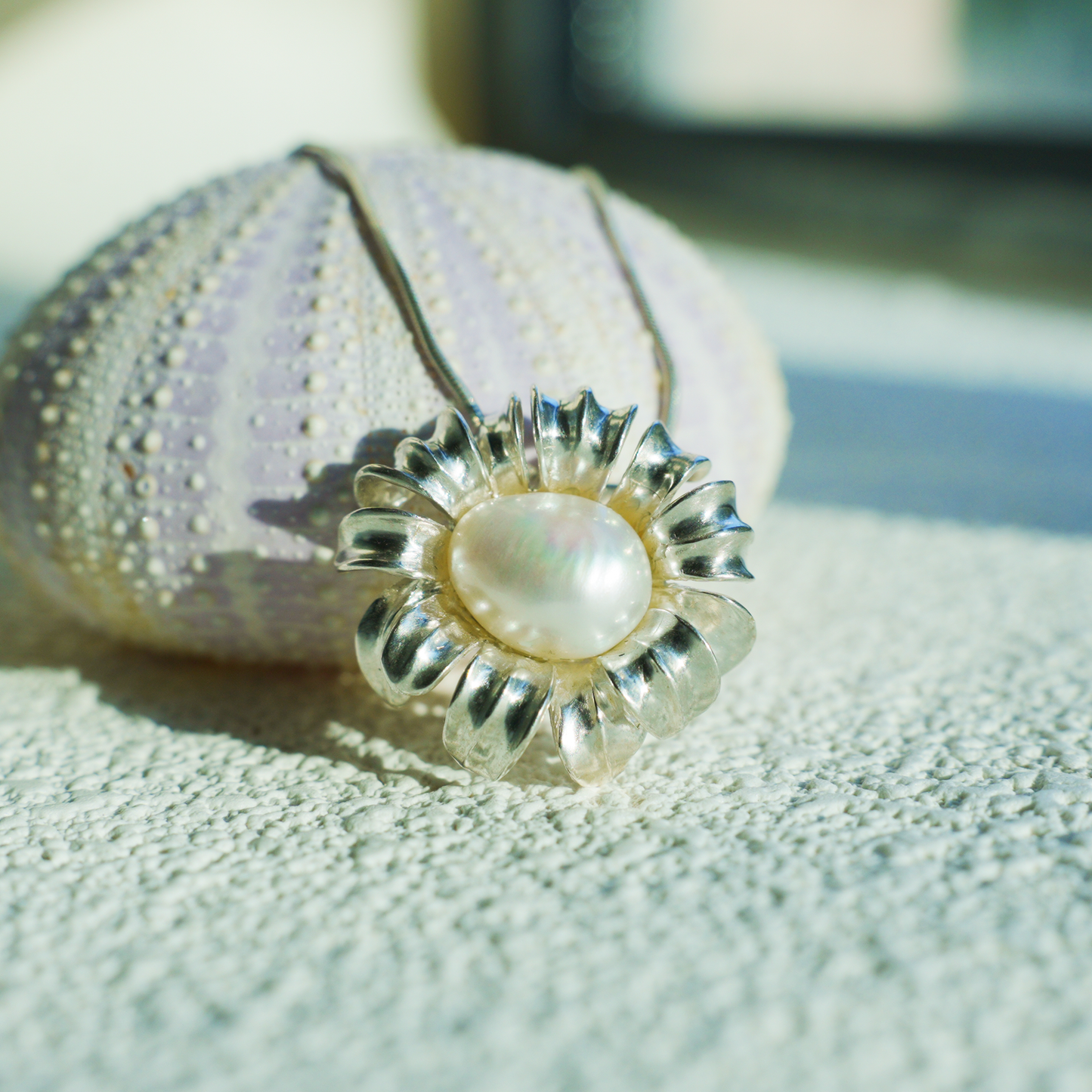 Baroque Freshwater Pearl Pendant | 925 Silver Floral Jewelry | Wedding Gift for Her