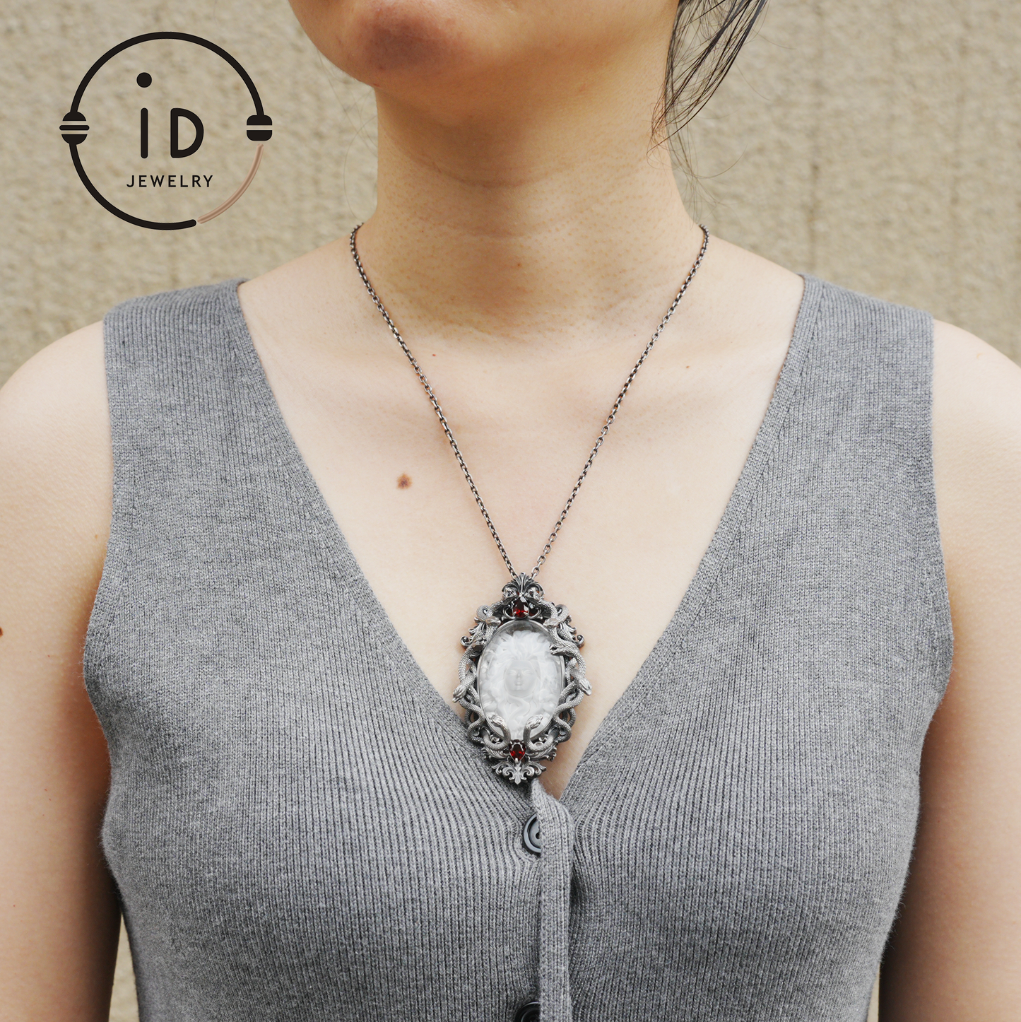 Hand-Carved Medusa Amethyst Pendant | Raised Serpent Frame in 925 Sterling Silver | Gothic Talisman for Powerful Self-Empowerment