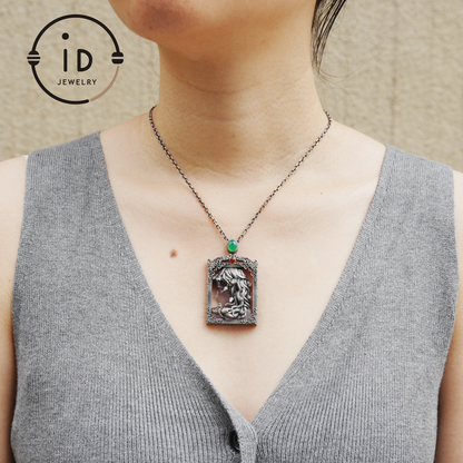 Medusa Snake Pendant Necklace for Women | Gothic Spiritual Protection Amulet Jewelry | Greek Mythology Wiccan Goddess Gift Idea