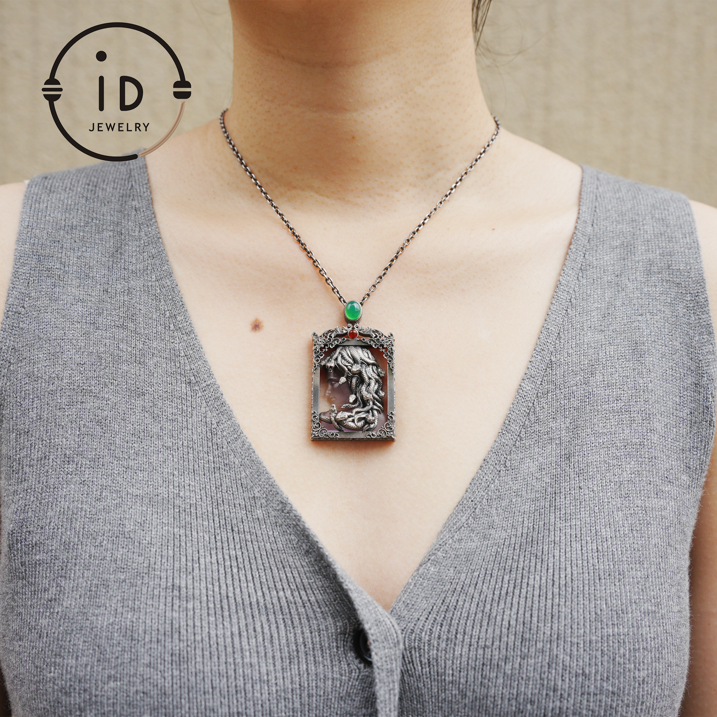 Medusa Snake Pendant Necklace for Women | Gothic Spiritual Protection Amulet Jewelry | Greek Mythology Wiccan Goddess Gift Idea