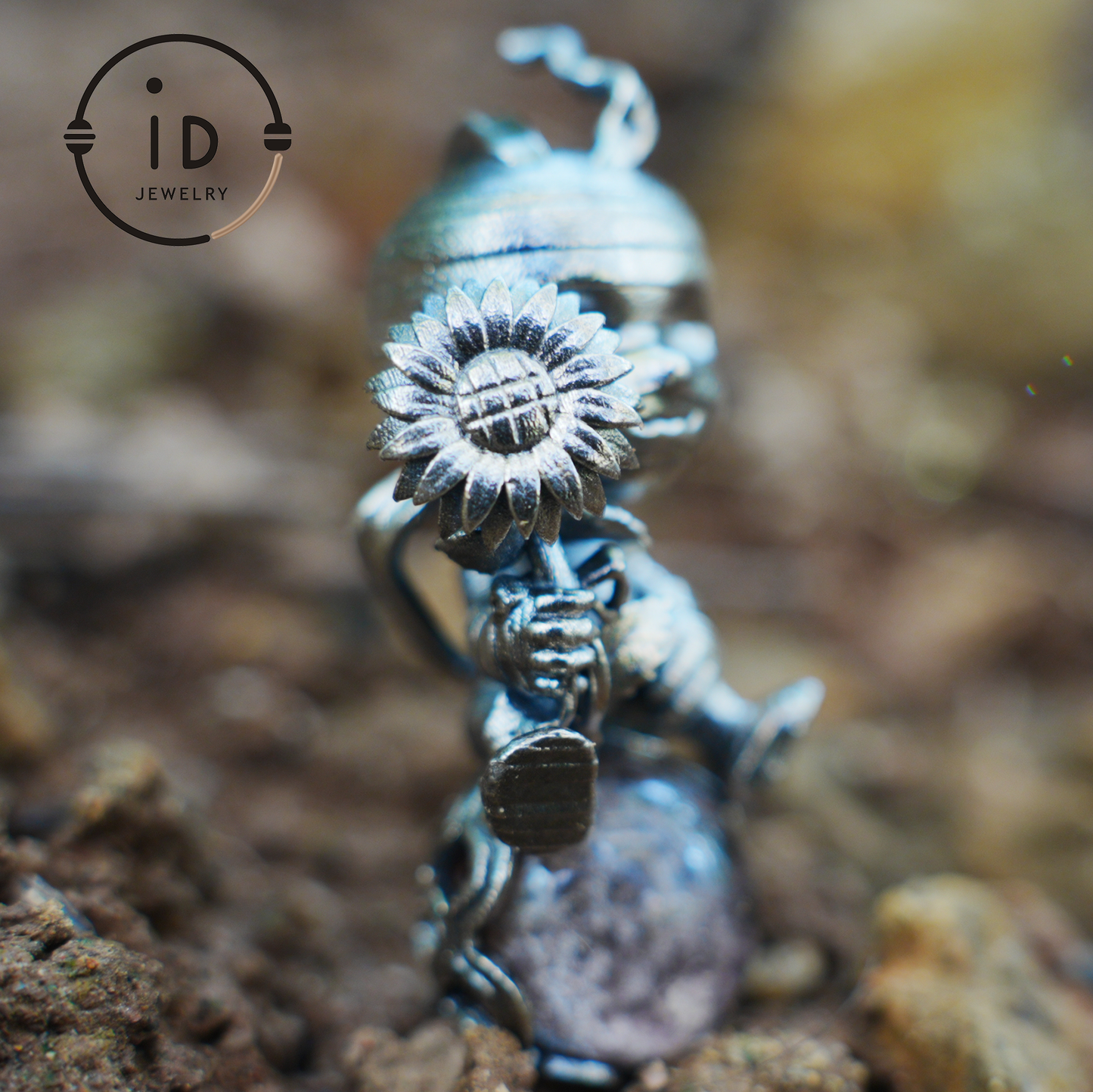 Gothic Mummy Pendant Necklace | 925 Sterling Silver with Phantom Quartz Sphere | Handmade Halloween Protection Talisman Gift for Her