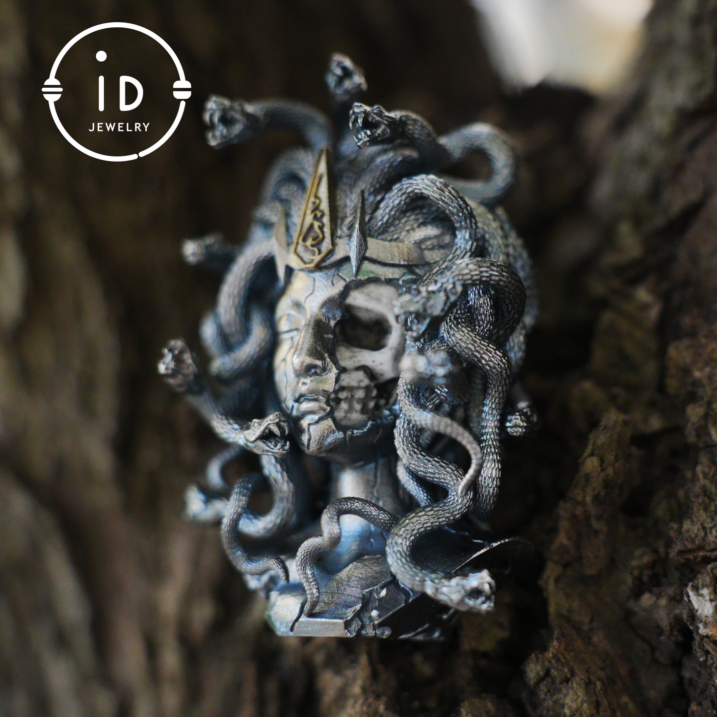 Gothic Medusa Pendant Necklace | 925 Silver & Copper Handmade Mythical Jewelry | Symbolic Transformation & Power Talisman Gift for Her