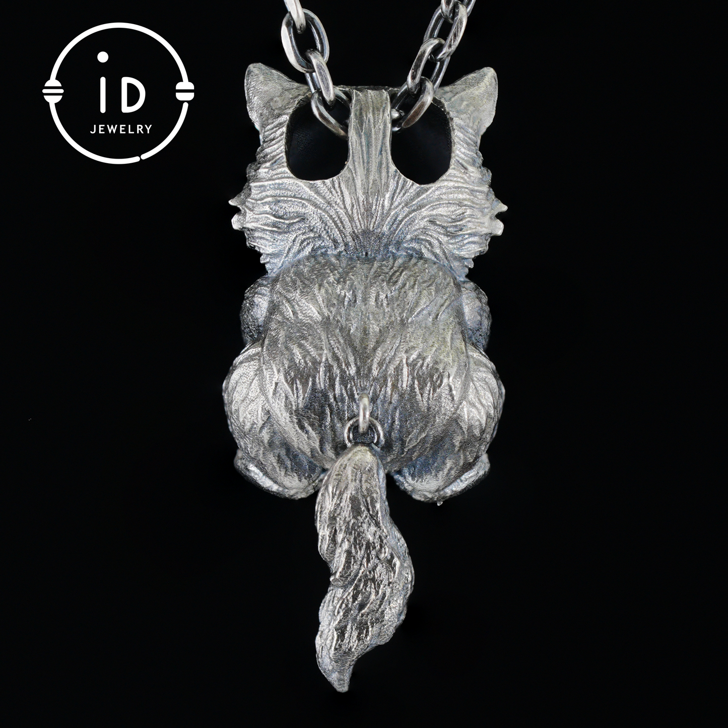 Playful Cat Pendant Necklace | 925 Sterling Silver with Blue Topaz & Agate | Handmade Animal Jewelry Gift for Cat Lovers