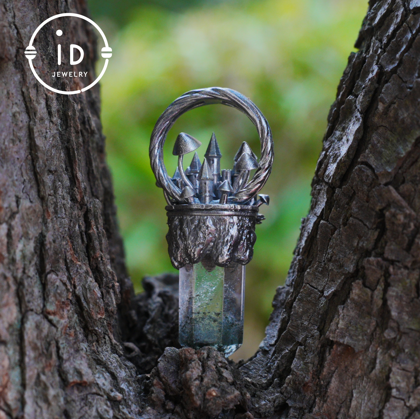 Handcrafted Castle Pendant, 925 Silver, Unique Fantasy Jewelry, Magic Castle Necklace, Perfect Fantasy Gift, Mystical Jewelry