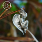 Handmade Angel Figurine Pendants | Gothic Sculpture with Wings | Clear Quartz | Mystical Guardian
