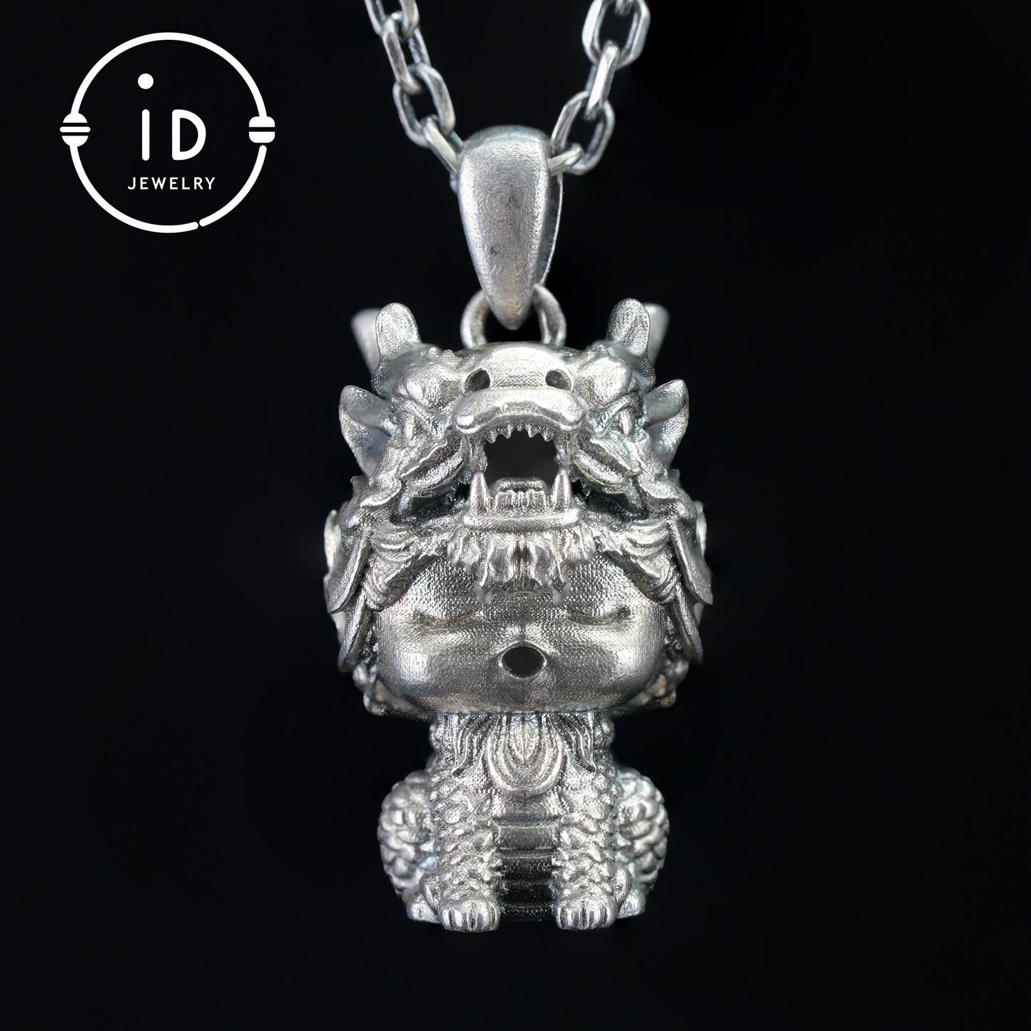 Dragon Guardian Pendant, Handcrafted Totem Amulet, Fantasy Spirit Creature Jewelry, Mythical Beast Design, Protective Charm Gift