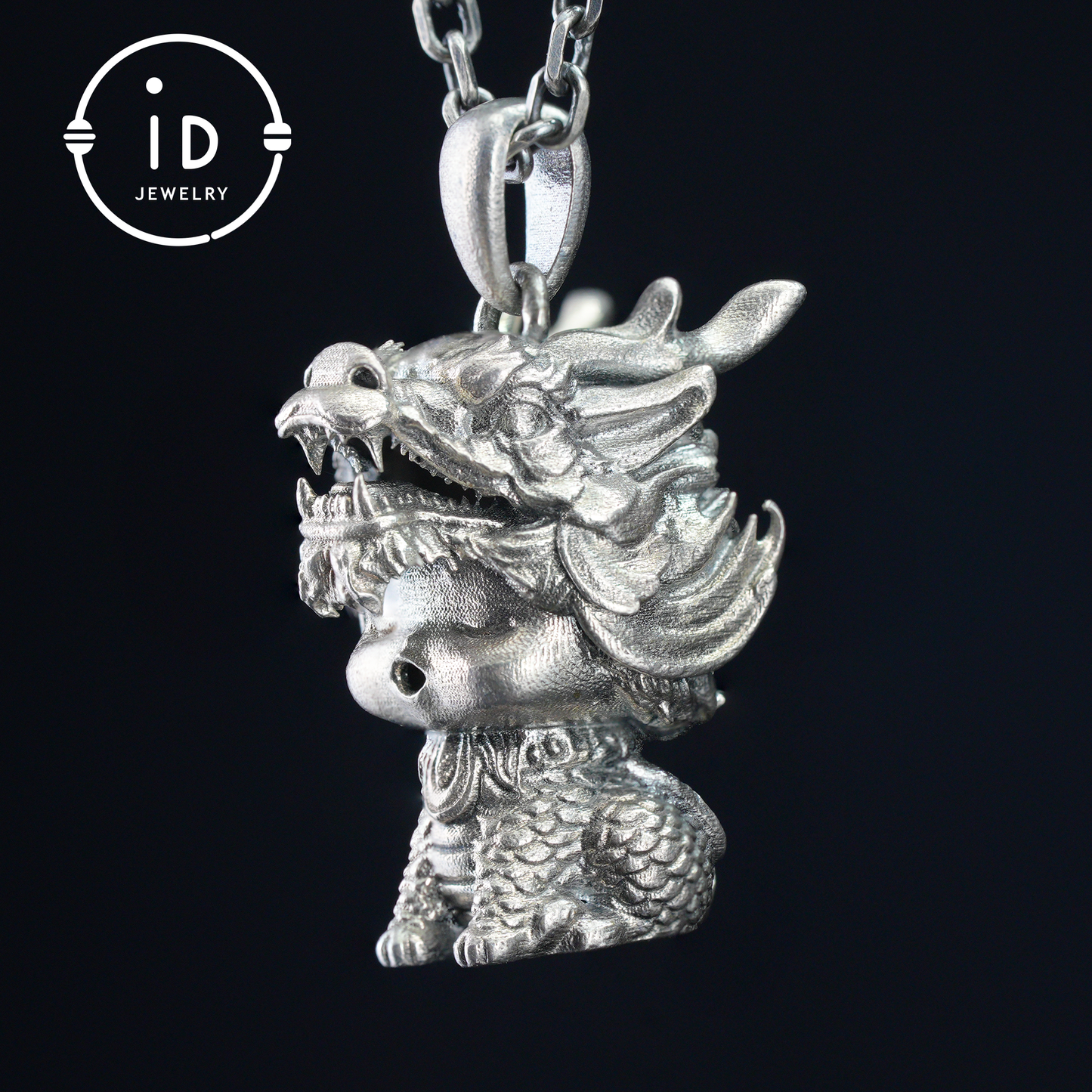 Dragon Guardian Pendant, Handcrafted Totem Amulet, Fantasy Spirit Creature Jewelry, Mythical Beast Design, Protective Charm Gift