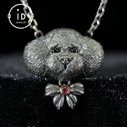 Guardian Dog Pendant, Black Onyx Emotional Amulet, Handmade Fantasy Jewelry, Night Spirit Totem, Storytelling Animal Charm