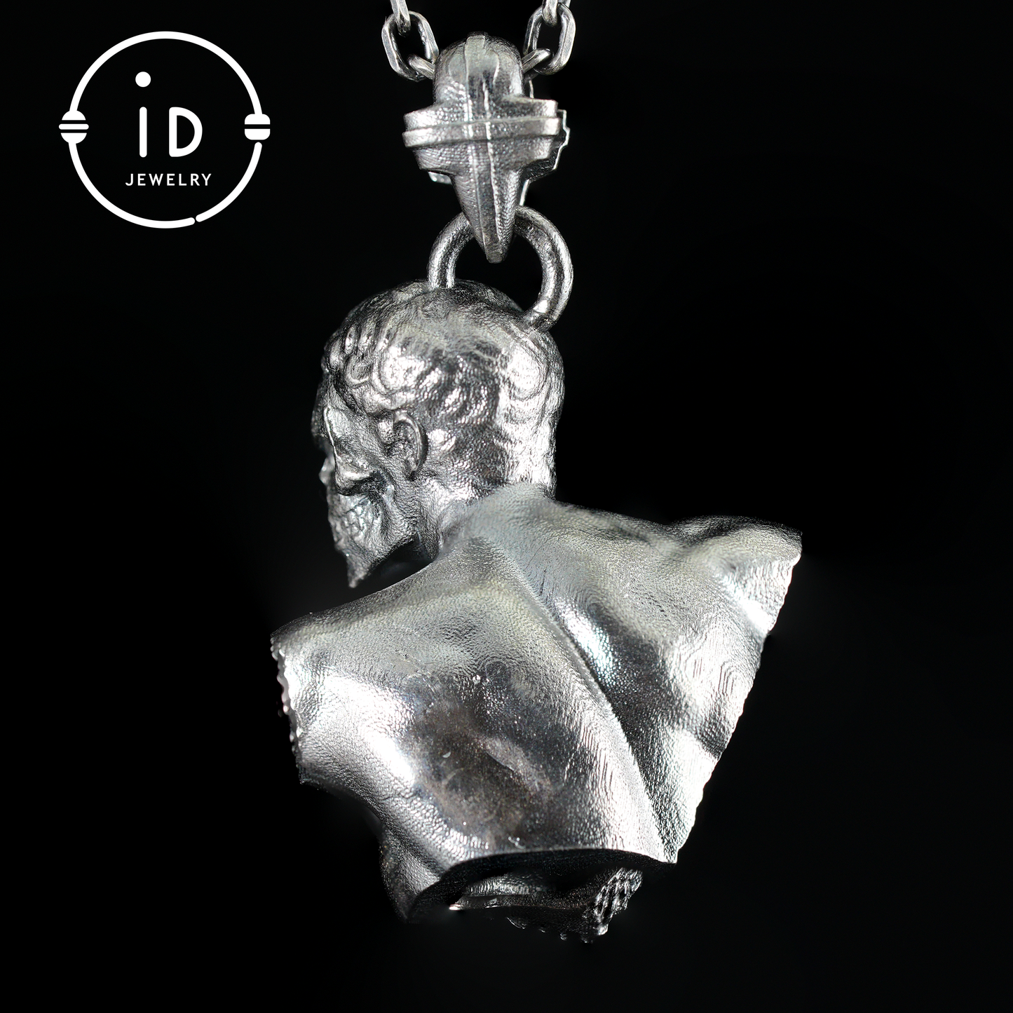 Heroic Courage Pendant, Silver Necklace, Handcrafted Mythological Design, Strength & Resilience Symbol