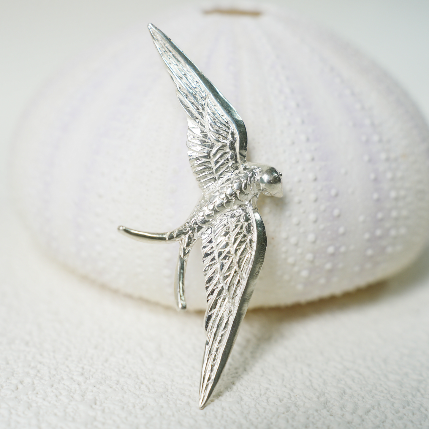 925 Silver Swallow Pendant Brooch | Flying Bird Jewelry | Gift for Women & Lovers