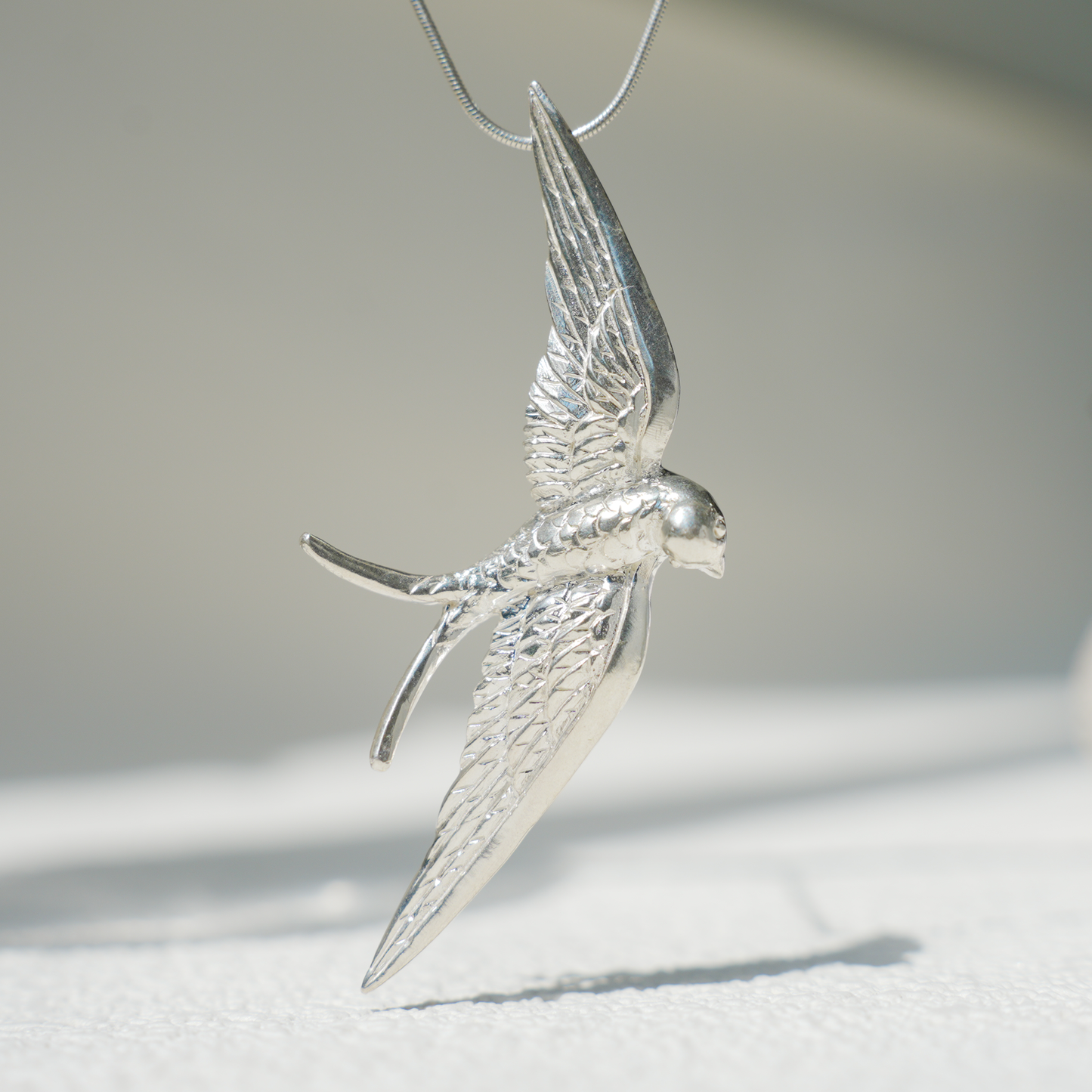 925 Silver Swallow Pendant Brooch | Flying Bird Jewelry | Gift for Women & Lovers