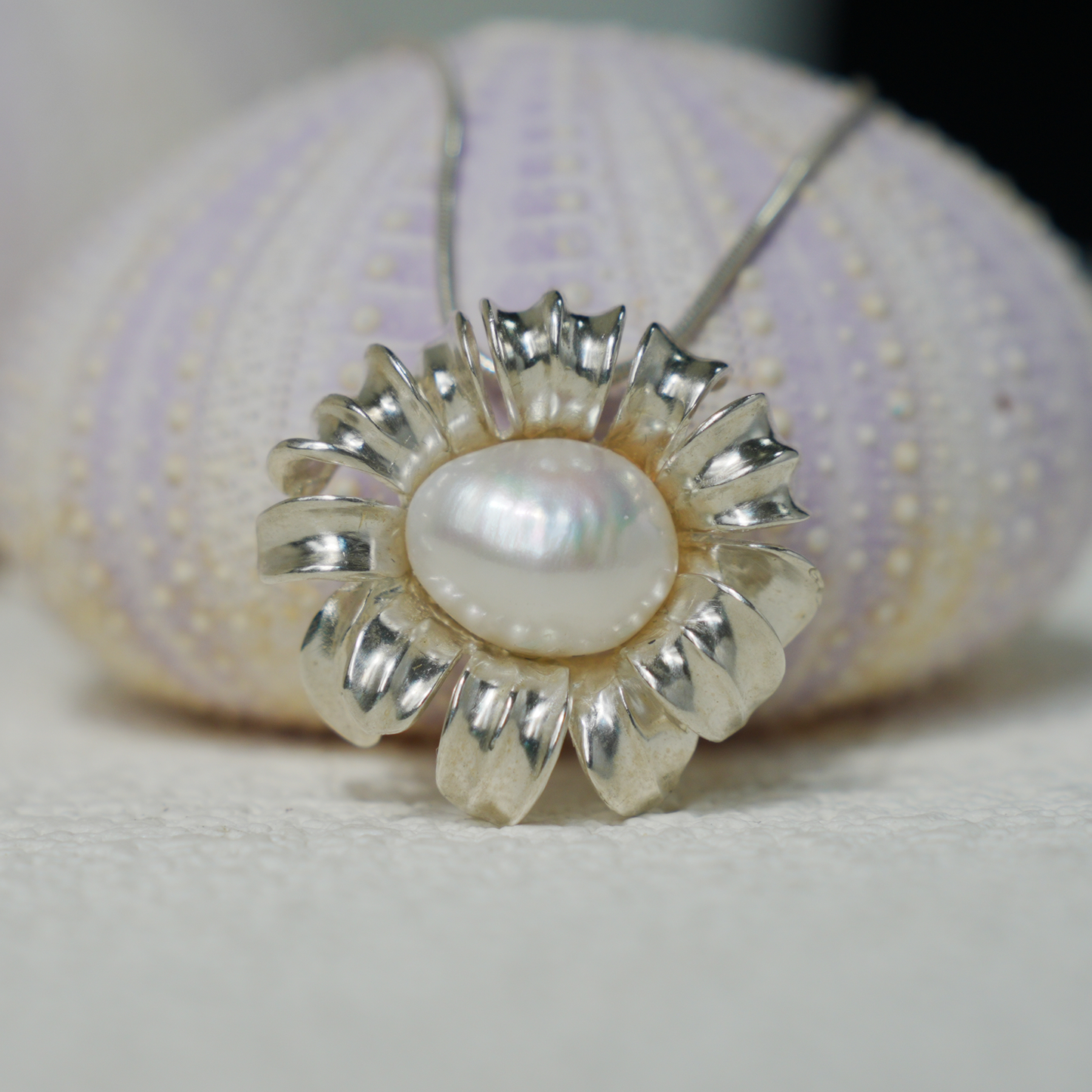Baroque Freshwater Pearl Pendant | 925 Silver Floral Jewelry | Wedding Gift for Her