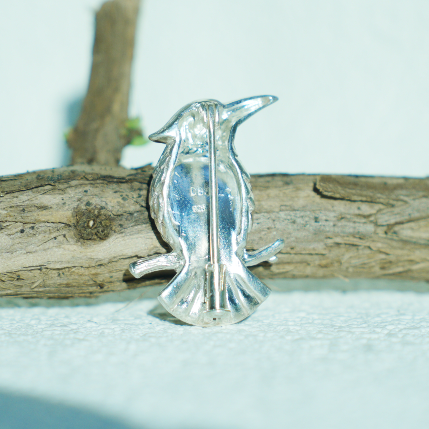 925 Silver Bird Pendant Brooch | Enamel Celestial Jewelry | Nature Gift for Her