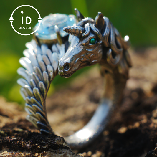 Hand-Carved Mystical Creature Ring | Magical Guardian of Inner Light | Dream Totem Fantasy Jewelry | Symbol of Imagination and Spirit