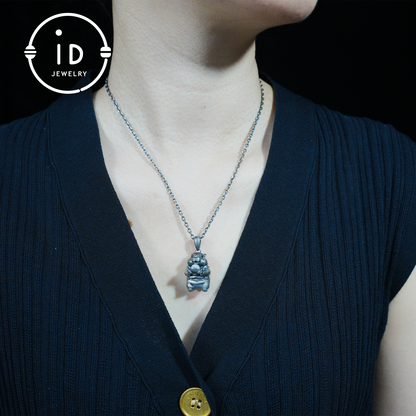 Hamster Pendant with Pearl, Whimsical Animal Totem Amulet, Handcrafted Fairy Tale Jewelry, Symbol of Care and Gentle Devotion