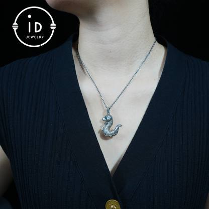 Snake Pendant, Handcrafted Emotional Guardian Amulet, Fantasy Totem Jewelry, Unique Gift for Sensitive Souls