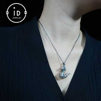 Snake Pendant, Handcrafted Emotional Guardian Amulet, Fantasy Totem Jewelry, Unique Gift for Sensitive Souls