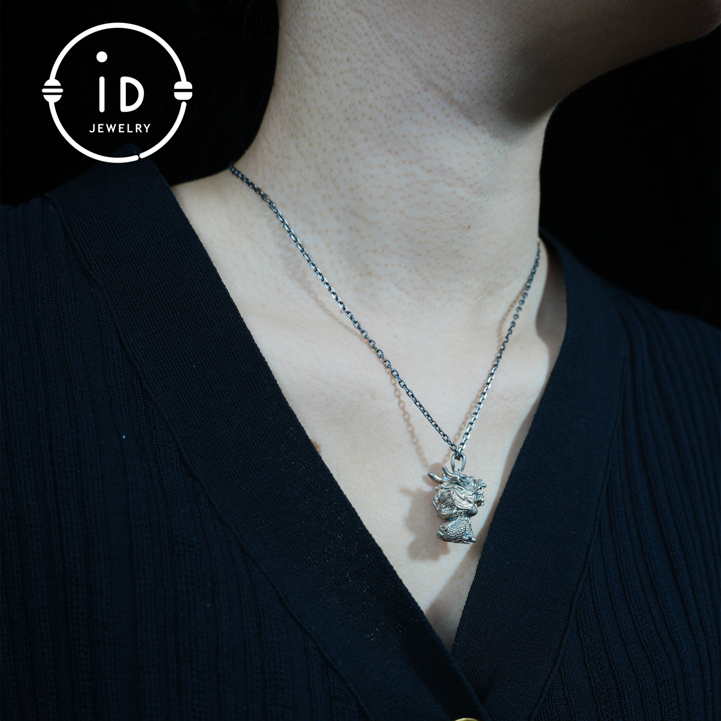 Dragon Guardian Pendant, Handcrafted Totem Amulet, Fantasy Spirit Creature Jewelry, Mythical Beast Design, Protective Charm Gift