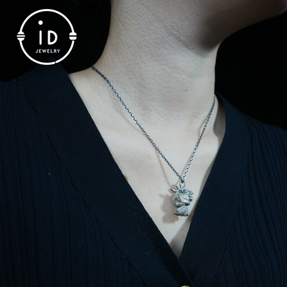 Dragon Guardian Pendant, Handcrafted Totem Amulet, Fantasy Spirit Creature Jewelry, Mythical Beast Design, Protective Charm Gift