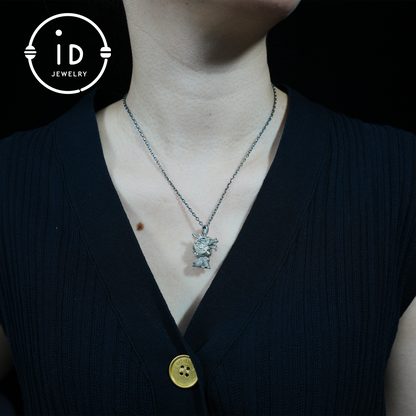 Dragon Guardian Pendant, Handcrafted Totem Amulet, Fantasy Spirit Creature Jewelry, Mythical Beast Design, Protective Charm Gift