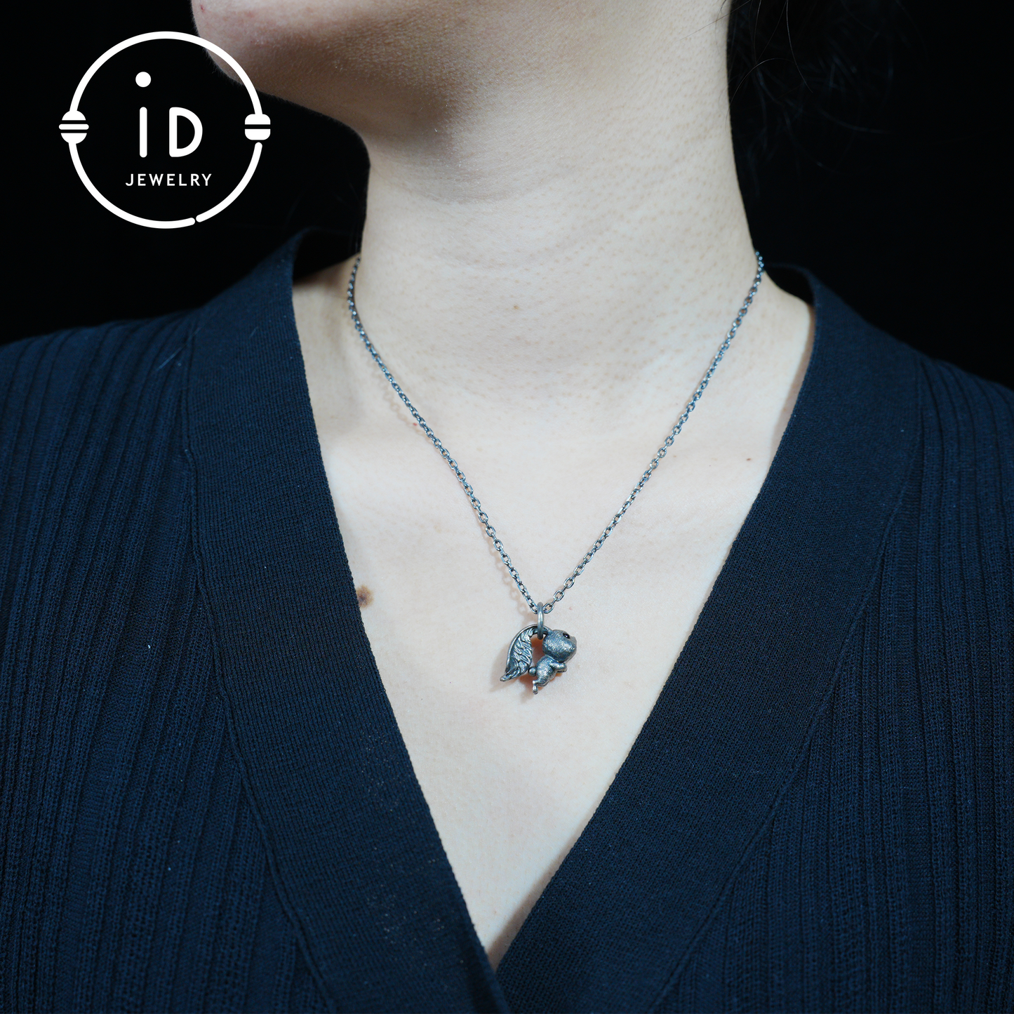 Rabbit Pendant – Leaping Bunny Totem with Onyx Eyes, Handmade Animal Amulet, Symbol of Awakening and New Beginnings