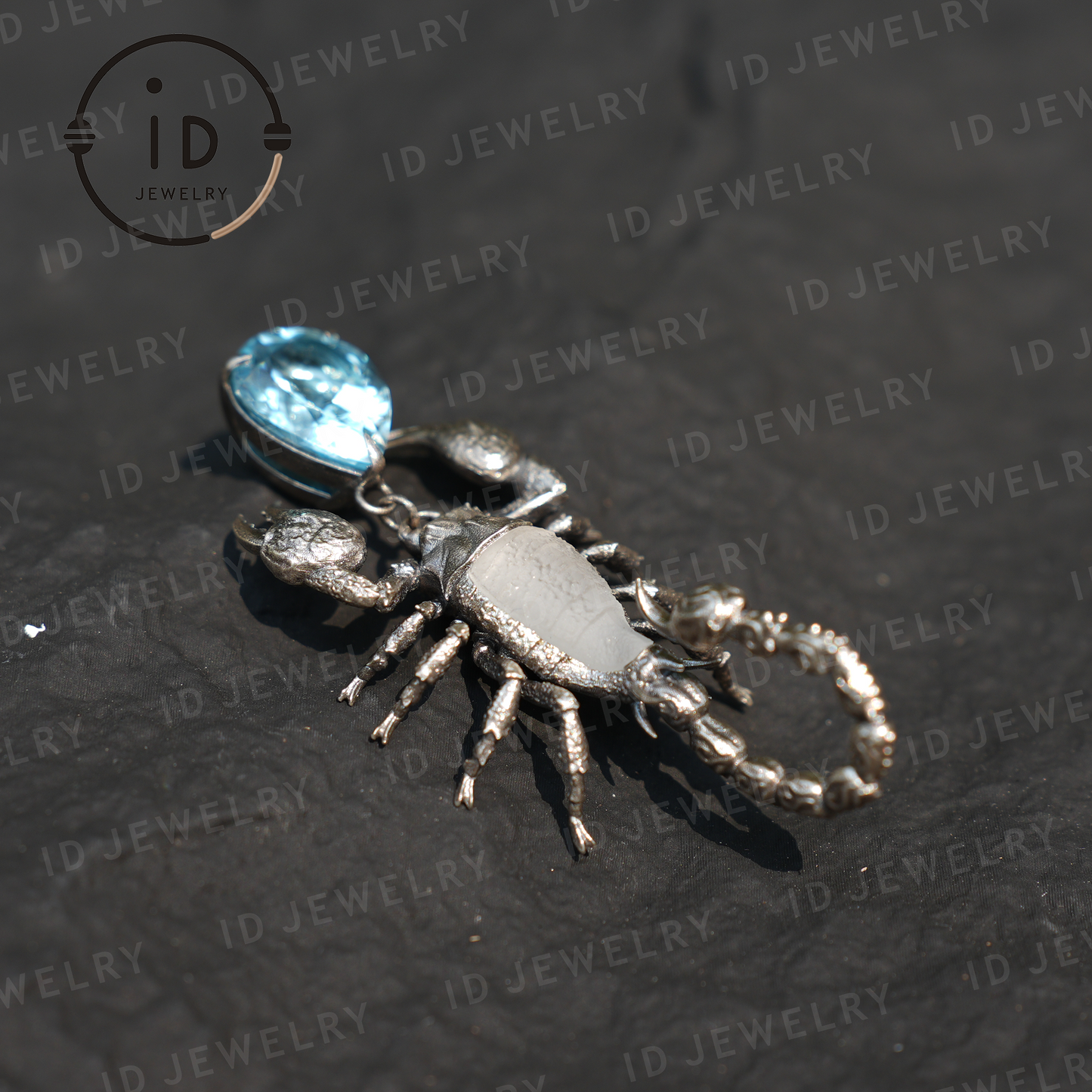 Stellar Scorpion Necklace, 925 Silver Blue Topaz Pendant, Spiritual Talisman Scorpion Jewelry, Gift for Her, Astrology Zodiac Jewelry