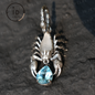 Stellar Scorpion Necklace, 925 Silver Blue Topaz Pendant, Spiritual Talisman Scorpion Jewelry, Gift for Her, Astrology Zodiac Jewelry