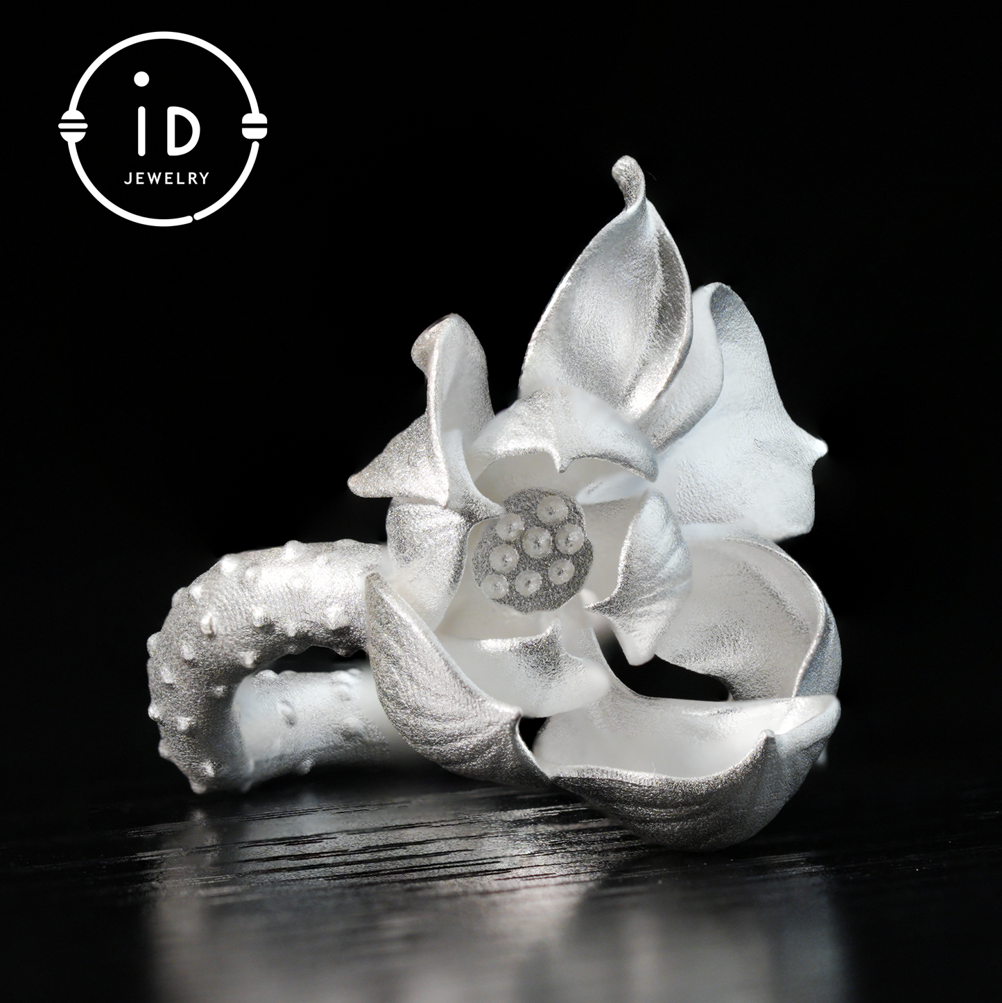 Lotus Ring in 925 Sterling Silver, Handmade Blossom Ring in Zen Style, Botanical Jewelry Gift for Her, Symbol of Inner Peace