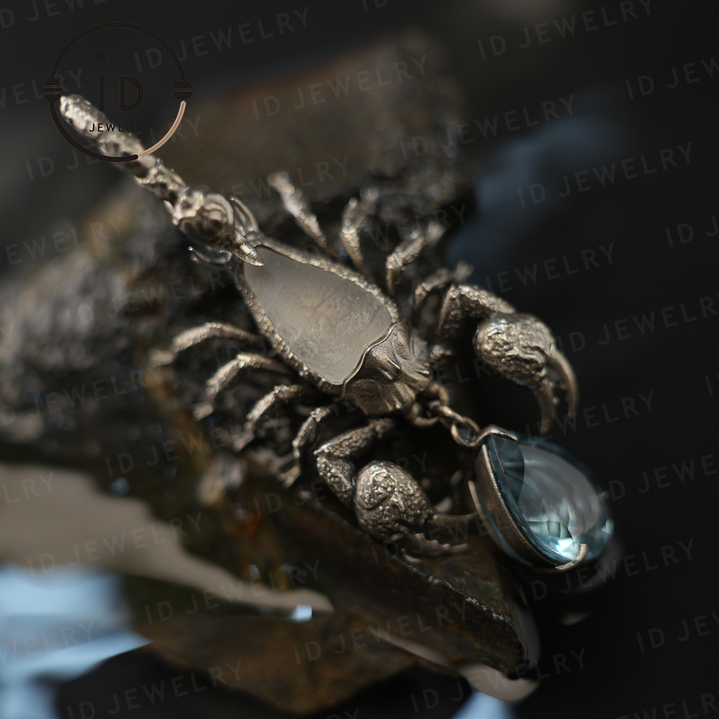 Stellar Scorpion Necklace, 925 Silver Blue Topaz Pendant, Spiritual Talisman Scorpion Jewelry, Gift for Her, Astrology Zodiac Jewelry