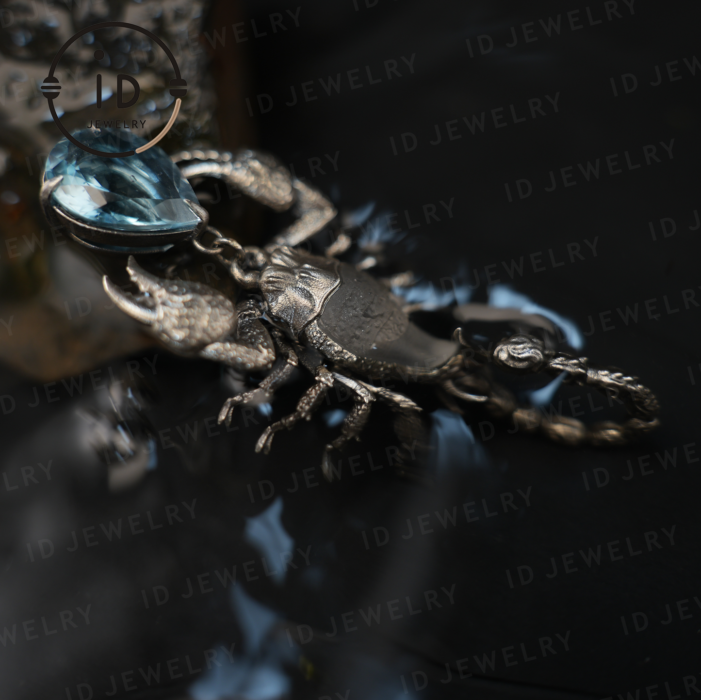 Stellar Scorpion Necklace, 925 Silver Blue Topaz Pendant, Spiritual Talisman Scorpion Jewelry, Gift for Her, Astrology Zodiac Jewelry