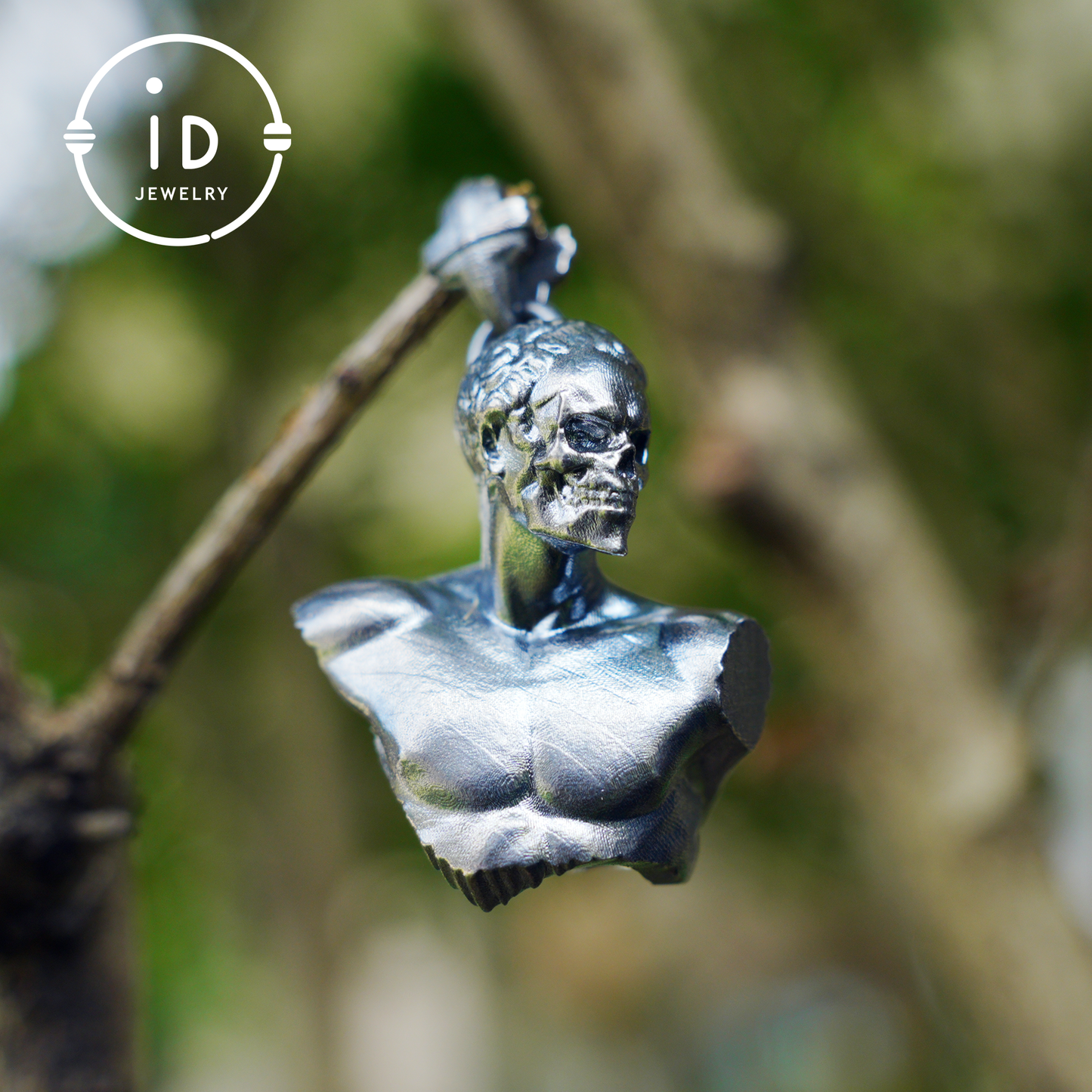 Heroic Courage Pendant, Silver Necklace, Handcrafted Mythological Design, Strength & Resilience Symbol