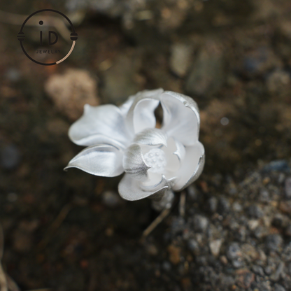 Lotus Ring in 925 Sterling Silver, Handmade Blossom Ring in Zen Style, Botanical Jewelry Gift for Her, Symbol of Inner Peace