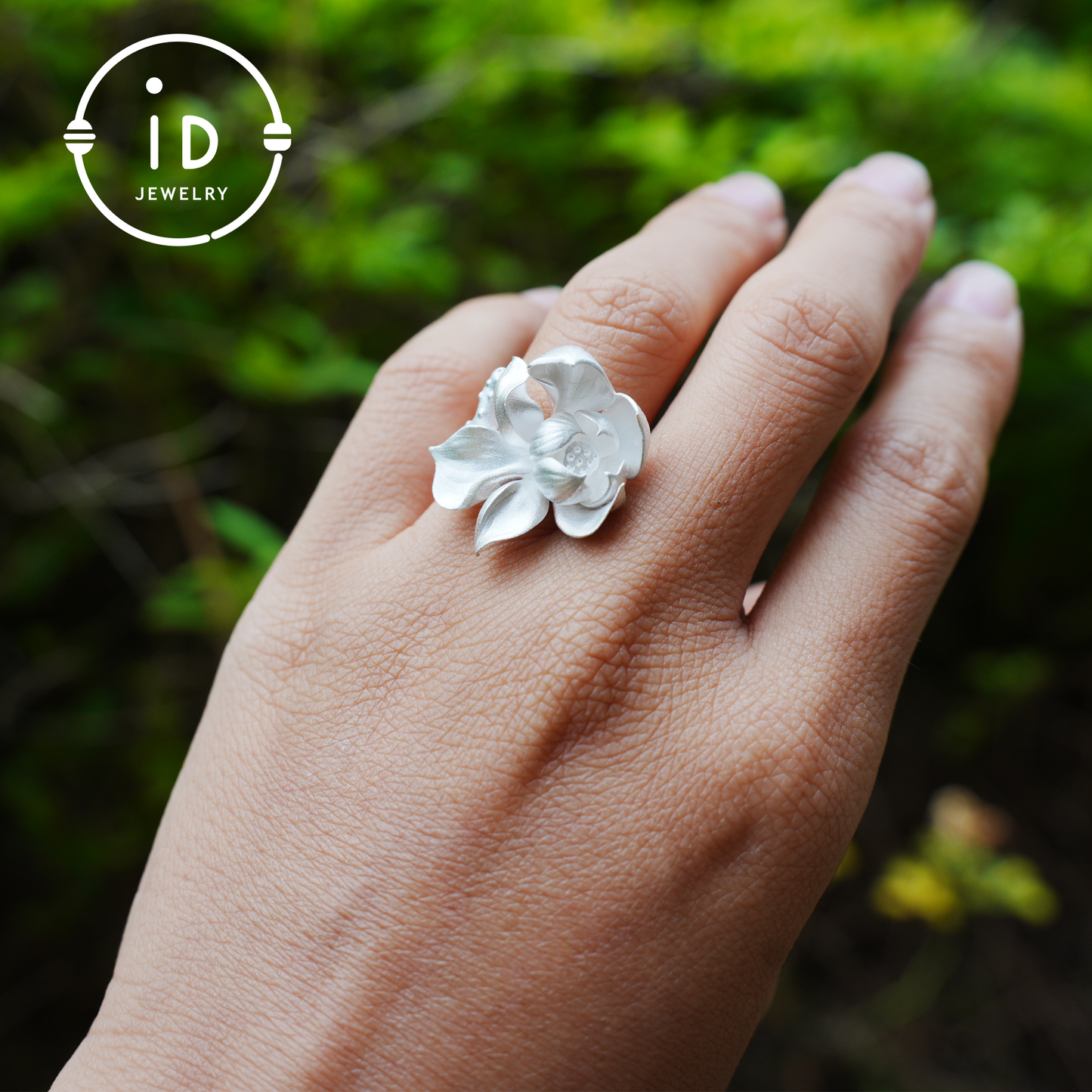 Lotus Ring in 925 Sterling Silver, Handmade Blossom Ring in Zen Style, Botanical Jewelry Gift for Her, Symbol of Inner Peace