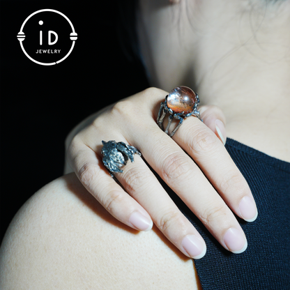 Gothic Spider Skull Ring, Handcrafted Dark Fantasy Jewelry, Occult Protection Charm for Witchcore Style